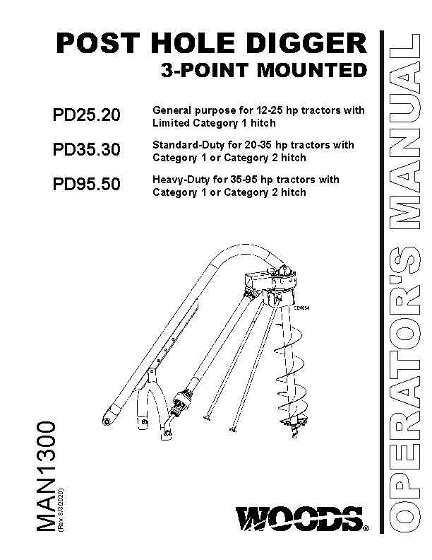 PD25.20-PD35.30-PD95.50-Post-Hole-Digger-Manual